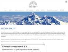 Tablet Screenshot of everestinvestments.com